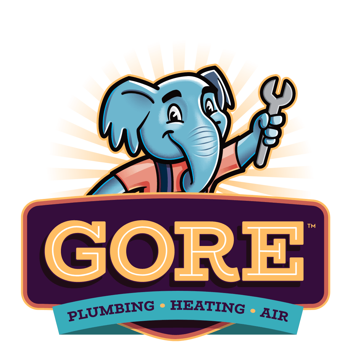 Logo for Gore Plumbing, Heating & Air in Fayetteville, NC.